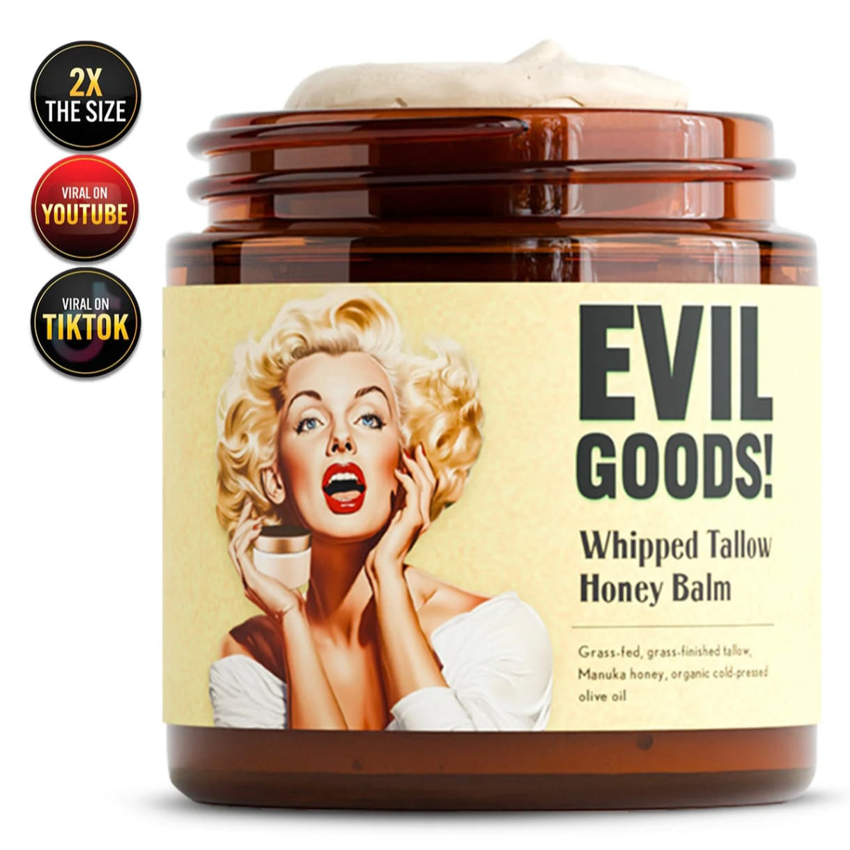 EVIL GOODS! Crema facial orgánica, cuidado de la piel.